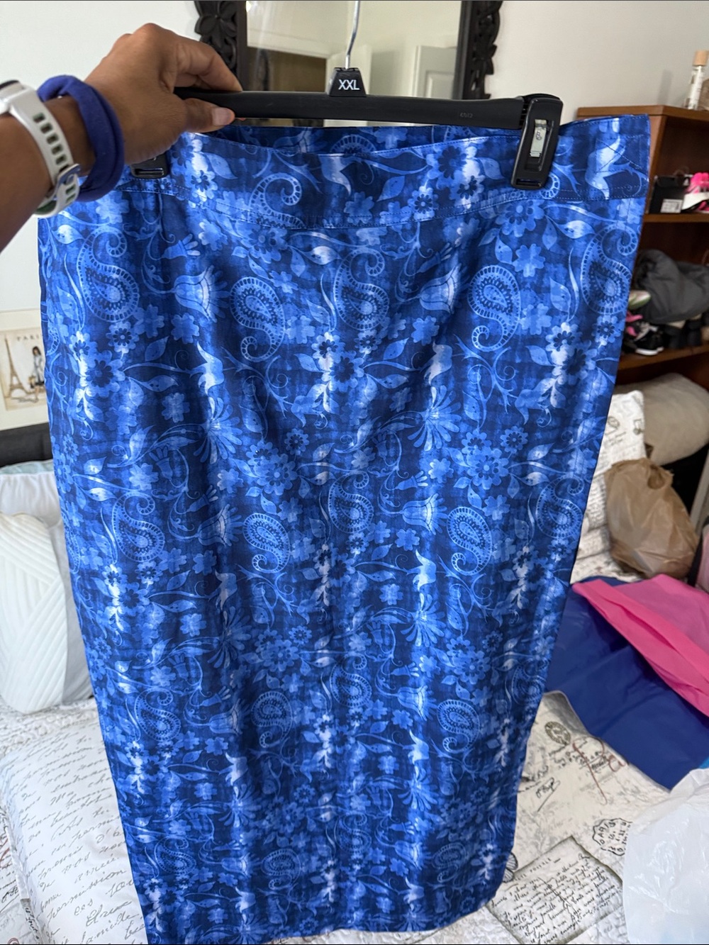 Ripskirt Hawaii Blue Paisley & Floral Maxi Skirt